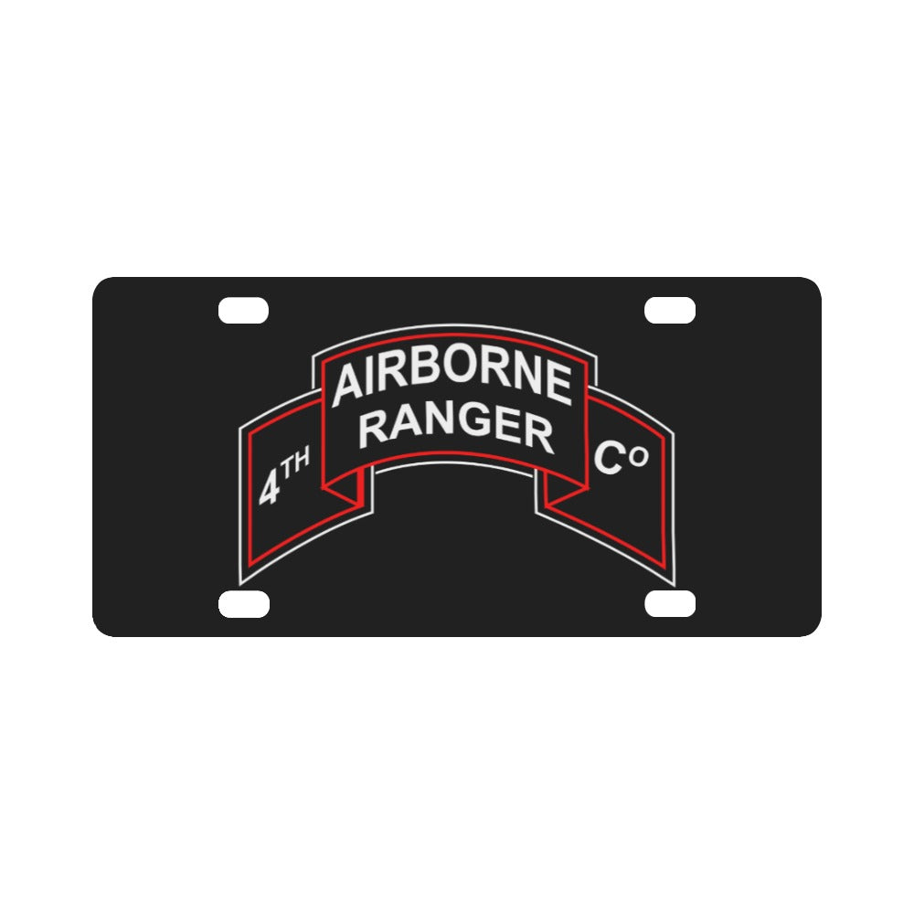 SOF - 4th Ranger Co wo Txt Classic License Plate