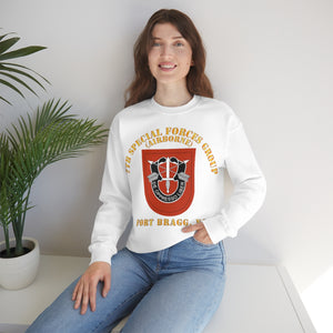 Unisex Heavy Blend Crewneck Sweatshirt -  Army - 7th Special Forces Group W Flash - Fbnc