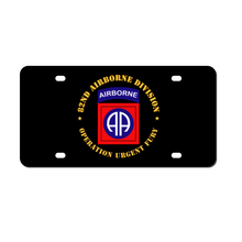 Load image into Gallery viewer, [Made in USA] Custom Aluminum Automotive License Plate 12&quot; x 6&quot; - Army - 82nd Airborne Division - Operation Urgent Fury
