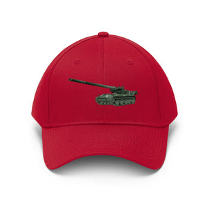 Twill Hat - Army - M107 - 175mm Gun without Text - Hat - Direct to Garment (DTG) - Printed