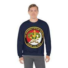 Load image into Gallery viewer, Unisex Heavy Blend Crewneck Sweatshirt - Army - 3rd Armored Cavalry Regiment DUI - Red White - Blood and Steel
