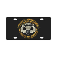 Load image into Gallery viewer, SOF - 5th SFG - Airborne Badge Classic License Plate
