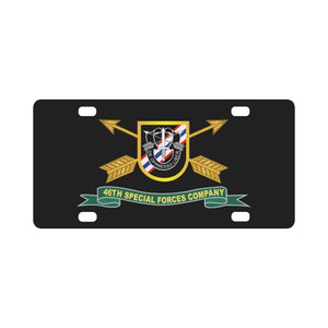 Army - 46th Special Forces Company - Flash w Br - Ribbon X 300 Classic License Plate