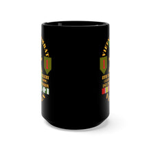 Load image into Gallery viewer, Black Mug 15oz -  Army - Vietnam Combat Vet - 8th Bn 6th Artillery - 1st Inf Div SSI
