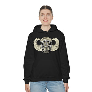 Unisex Heavy Blend Hooded Sweatshirt - SOF - Airborne Badge - SF - DUI