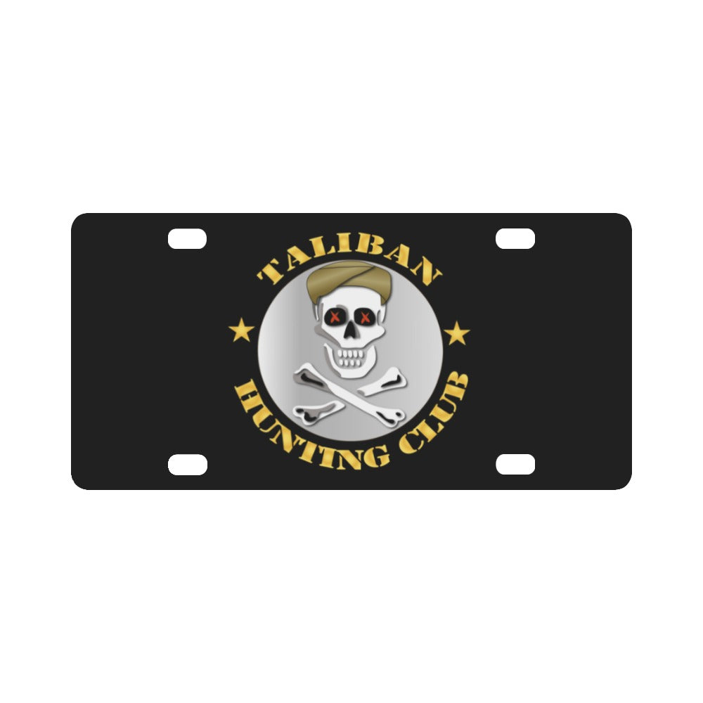 Taliban Hunting Club - Gold Classic License Plate