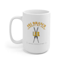 Load image into Gallery viewer, Ceramic Mug 15oz - Army - Ski Branch - Combat  on Skis X 300
