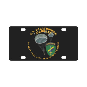 Army - US Paratrooper - USACAPOC Classic License Plate