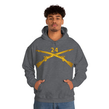 Load image into Gallery viewer, Unisex Heavy Blend Hooded Sweatshirt - Army - 24th Infantry Regiment Branch Wo Txt
