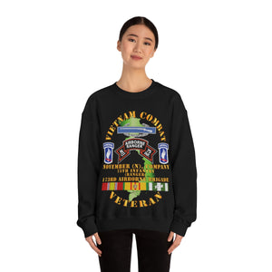 Unisex Heavy Blend Crewneck Sweatshirt - Army - Vietnam Combat Vet - N Co 75th Infantry (Ranger) - 173rd Airborne Bde SSI