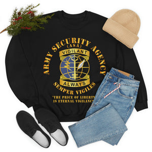 Unisex Heavy Blend Crewneck Sweatshirt - Army Security Agency - DUI - Always Vigilante