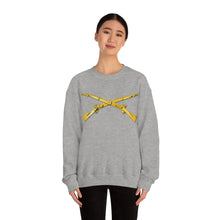 Load image into Gallery viewer, Unisex Heavy Blend Crewneck Sweatshirt - Army - Infantry Branch - Crossed Rifles
