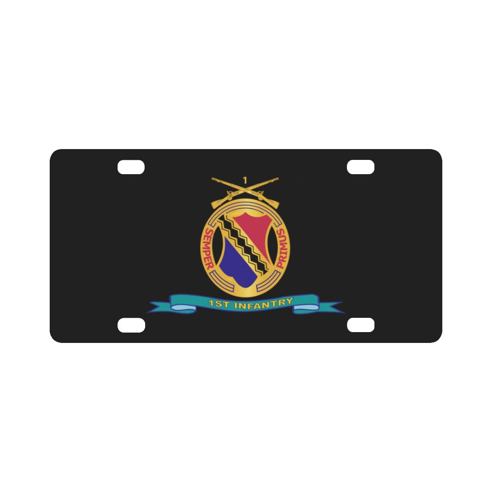 Army - 1st Infantry Regiment w Br - Ribbon Classic License Plate