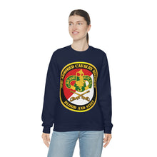 Load image into Gallery viewer, Unisex Heavy Blend Crewneck Sweatshirt - Army - 3rd Armored Cavalry Regiment DUI - Red White - Blood and Steel
