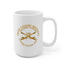 Load image into Gallery viewer, Ceramic Mug 15oz - Army - 180th Cavalry Regiment Branch - Oklahoma Warriors - US Army X 300
