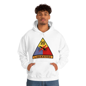 Unisex Heavy Blend™ Hooded Sweatshirt - Army - 20th Armored Division - Liberators wo Txt