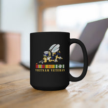 Load image into Gallery viewer, Black Mug 15oz -  Navy - Seabee - Bee Only w VN SVC wo DS V1
