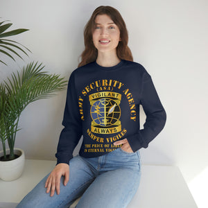 Unisex Heavy Blend Crewneck Sweatshirt - Army Security Agency - DUI - Always Vigilante