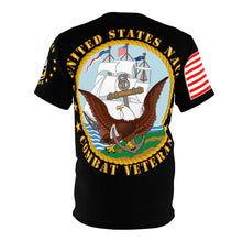 Load image into Gallery viewer, Unisex All Over Print  - Navy - Radioman Rating - Combat Veteran with Navy Emblem and American Sailor
