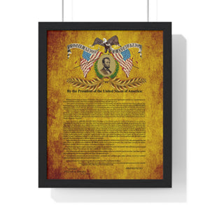 Premium Framed Vertical Poster - Emancipation Proclamation - January 1, 1863