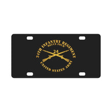 Load image into Gallery viewer, Army - 24th Infantry Regiment - Deuce Four - Branch Insignia Classic License Plate
