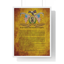 Load image into Gallery viewer, Premium Framed Vertical Poster - Emancipation Proclamation - January 1, 1863
