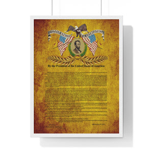 Premium Framed Vertical Poster - Emancipation Proclamation - January 1, 1863