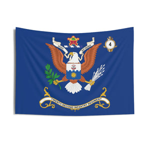 Indoor Wall Tapestries - 4th Battalion, 22nd Infantry Regiment - "Deeds, Not Words" - Regimental Colors Tapestry