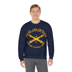 Unisex Heavy Blend Crewneck Sweatshirt - Army - 2nd Bn 4th Field Artillery Regt - 105mm w Arty Br