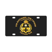 Load image into Gallery viewer, Army - 2nd Battalion, 5th Cavalry w Txt Classic License Plate
