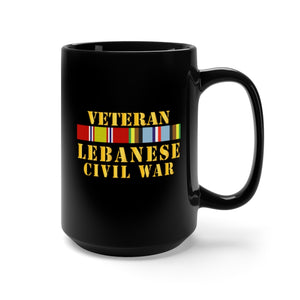 Black Mug 15oz - USMC - Veteran Lebanese Civil War w  EXP SVC