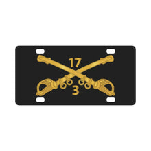 Load image into Gallery viewer, Army - 3rd Squadron 17th Cavalry Regiment Branch wo Txt Classic License Plate
