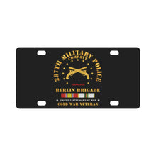 Load image into Gallery viewer, Army - 287th Military Police Company - Berlin Bde w COLD SVC Classic License Plate
