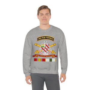 Unisex Heavy Blend Crewneck Sweatshirt -  Army - 8th Field Artillery w Br - Ribbon COLD WAR Vet Tab