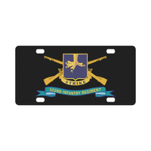 Load image into Gallery viewer, Army - 502nd Infantry Regiment - DUI w Br - Ribbon X 300 Classic License Plate
