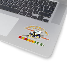 Load image into Gallery viewer, Kiss-Cut Stickers - Navy - Seabee - Vietnam Veteran - Step VN VET
