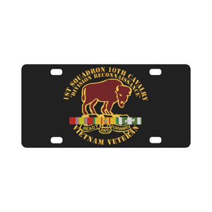 Army - 1st Squadron, 10th Cavalry w SVC Ribbon Classic License Plate