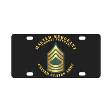 Load image into Gallery viewer, Army - Master Sergeant - MSG - Combat Veteran Classic License Plate
