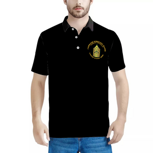 Custom Shirts All Over Print POLO Neck Shirts - Command Sergeant Major - CSM - Combat Veteran