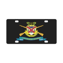 Load image into Gallery viewer, Army - 13th Infantry Regiment - DUI w Br - Ribbon X 300 Classic License Plate
