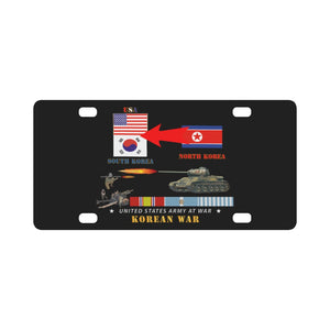 Army - Korean War - USA - South Korean Vs North Korea Classic License Platec