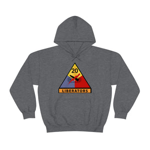 Unisex Heavy Blend™ Hooded Sweatshirt - Army - 20th Armored Division - Liberators wo Txt