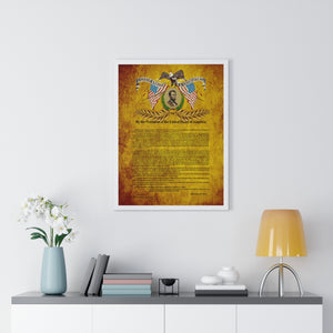 Premium Framed Vertical Poster - Emancipation Proclamation - January 1, 1863