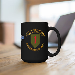 Black Mug 15oz - 1st Battalion, 28th Infantry Regiment, 1st Infantry Division with CIB Vietnam Veteran