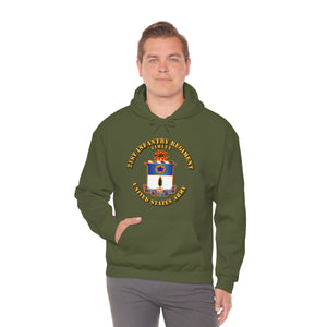Unisex Heavy Blend Hooded Sweatshirt - Army - 21st Infantry Regt - Gimlet