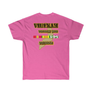 Unisex Ultra Cotton Tee - 5th Special Forces Group (Airborne) Beret/Dagger - Vietnam Veteran with Vietnam Map