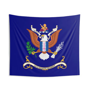 Indoor Wall Tapestries - 187th Infantry Regiment - NE DESIT VIRTUS - Regimental Colors Tapestry