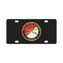 Load image into Gallery viewer, Army - 180th Cavalry Regiment Branch Veteran - Red - White X 300 Classic License Plate
