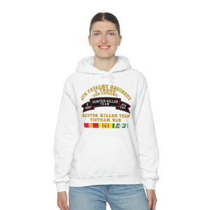 Unisex Heavy Blend Hooded Sweatshirt -  Army - F Troop 4th Cav - Hunter Killer w Vietnam War SVC