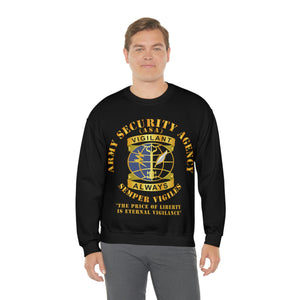 Unisex Heavy Blend Crewneck Sweatshirt - Army Security Agency - DUI - Always Vigilante